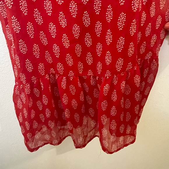 Women’s Red Old Navy Summer Midi Dress Size Medium - Picture 6 of 8